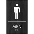 thumbnail image 1 of ADA CENTRAL SIGNS - 6"X9" Mens Restroom Sign - ADA Compliant Tactile Graphics Grade 2 Braille Text Acrylic Wall Signs - Bathroom Door Placard Double Sided Tape Rest Room Sign for Business Apartment, 1 of 7