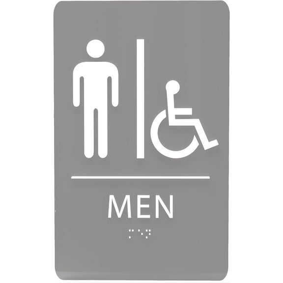 ADA CENTRAL SIGNS - 6"X9" Womens Accessible Restroom Sign - ADA Compliant Tactile Graphics Grade 2 Braille Text Wall Signs - Bathroom Door Placard Double Sided Tape Wheelchair Handicap Rest Room Sign