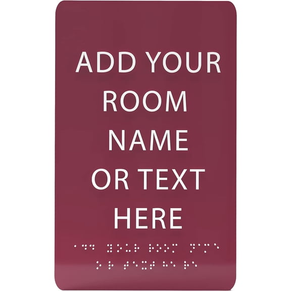 ADA CENTRAL SIGNS - 6" x 9" Custom ADA Plaque Sign - ADA Compliant Tactile Graphics Grade 2 Braille Text | Personalized Wall Mount Plastic Sign For School, Office, Businesses, Apartment and Restaurant