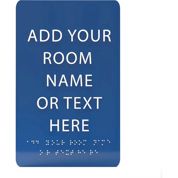 ADA CENTRAL SIGNS - 6" x 9" Custom ADA Plaque Sign - ADA Compliant Tactile Graphics Grade 2 Braille Text | Personalized Wall Mount Plastic Sign For School, Office, Businesses, Apartment and Restaurant
