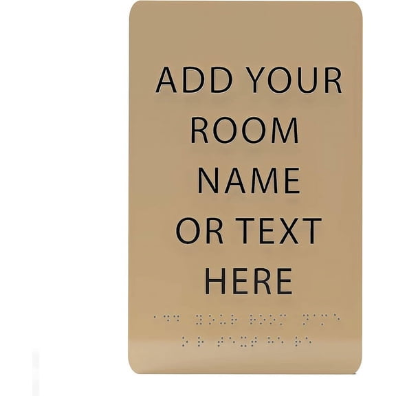 ADA CENTRAL SIGNS - 6" x 9" Custom ADA Plaque Sign - ADA Compliant Tactile Graphics Grade 2 Braille Text | Personalized Wall Mount Plastic Sign For School, Office, Businesses, Apartment and Restaurant