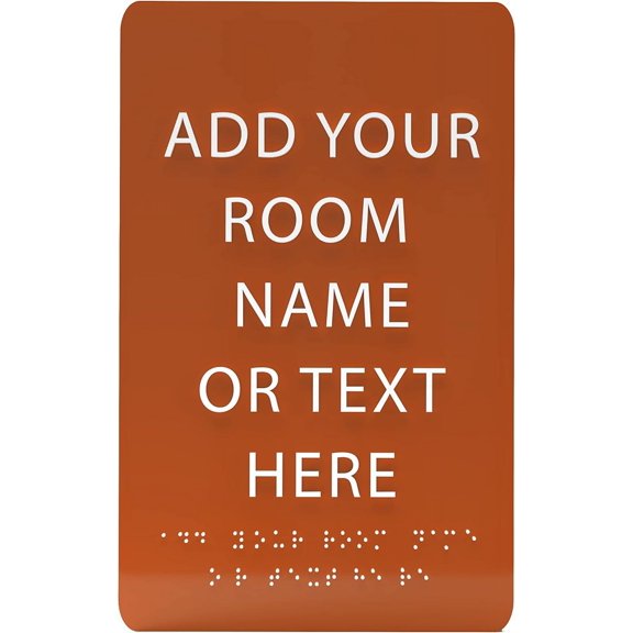 ADA CENTRAL SIGNS - 6" x 9" Custom ADA Plaque Sign - ADA Compliant Tactile Graphics Grade 2 Braille Text | Personalized Wall Mount Plastic Sign For School, Office, Businesses, Apartment and Restaurant