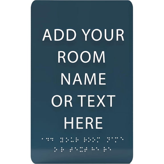 ADA CENTRAL SIGNS - 6" x 9" Custom ADA Plaque Sign - ADA Compliant Tactile Graphics Grade 2 Braille Text | Personalized Wall Mount Plastic Sign For School, Office, Businesses, Apartment and Restaurant