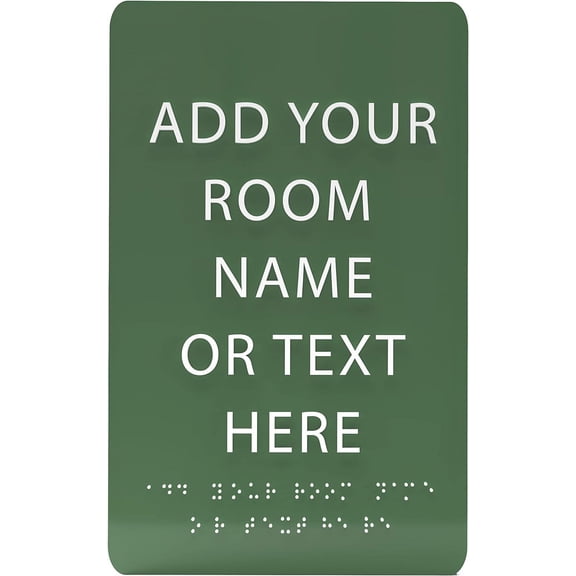 ADA CENTRAL SIGNS - 6" x 9" Custom ADA Plaque Sign - ADA Compliant Tactile Graphics Grade 2 Braille Text | Personalized Wall Mount Plastic Sign For School, Office, Businesses, Apartment and Restaurant