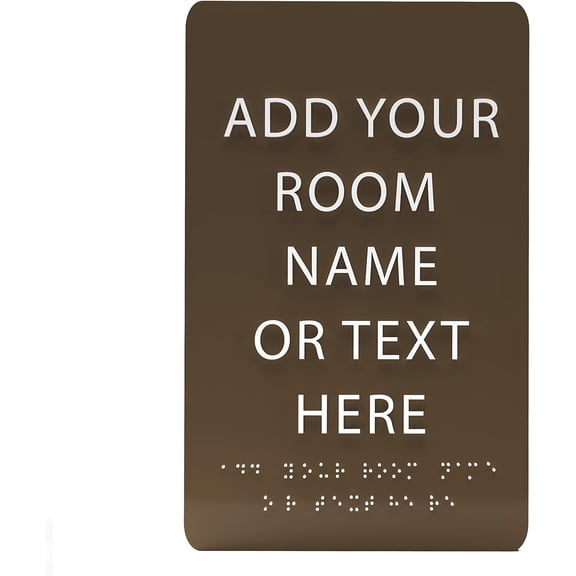 ADA CENTRAL SIGNS - 6" x 9" Custom ADA Plaque Sign - ADA Compliant Tactile Graphics Grade 2 Braille Text | Personalized Wall Mount Plastic Sign For School, Office, Businesses, Apartment and Restaurant
