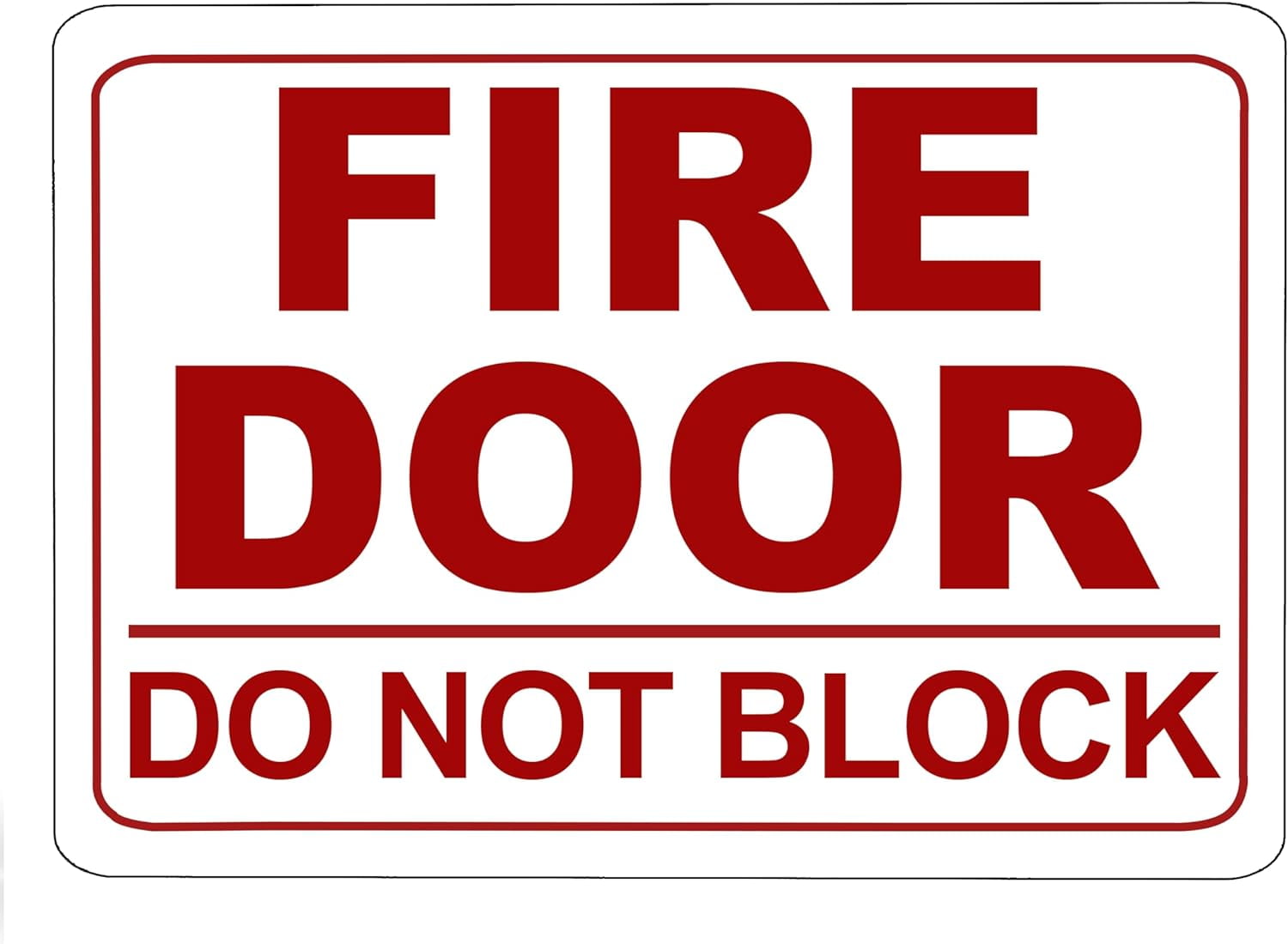 ADA CENTRAL SIGNS - Fire Door Do Not Block Sign - ADA Compliant ...