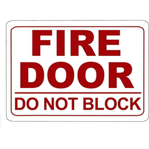 ADA CENTRAL SIGNS - Fire Door Do Not Block Sign - ADA Compliant Digitally Printed Text Wall Signs - Keep Closed Emergency Safety Fire Protection System for Warehouse, Work Site - Plastic 7” x 10”