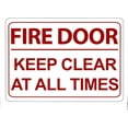 thumbnail image 1 of ADA CENTRAL SIGNS - Fire Door Keep Clear At All Times Sign - ADA Compliant Digitally Printed Text Wall Signs - Emergency Safety Fire Protection System for Warehouse, Work Site - Plastic 3.5” x 5”, 1 of 7