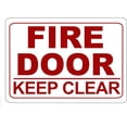 thumbnail image 1 of ADA CENTRAL SIGNS - Fire Door Keep Clear Sign - ADA Compliant Digitally Printed Text Wall Signs - Keep Closed Emergency Safety Fire Protection System for Warehouse, Work Site - Plastic 3.5” x 5”, 1 of 7