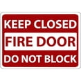 thumbnail image 1 of ADA CENTRAL SIGNS - Fire Door Keep Closed Sign - ADA Compliant Digitally Printed Text Wall Sign - Do Not Block Emergency Evacuation, Safety Signs for Offices, Hospitals Plastic 10” x 14” White & Red, 1 of 7