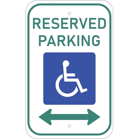 ADA CENTRAL SIGNS - Handicap Reserve Parking Dual Arrow Sign R7-8- ADA ...