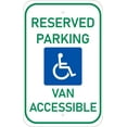 thumbnail image 1 of ADA CENTRAL SIGNS - Handicap Reserve Parking Van Accessible Sign R7-8 - ADA Compliant Digitally Printed Text Wall Signs - Handicap Van Accessible Signs Used for Public Reserved Parking, or Outdoor, 1 of 7