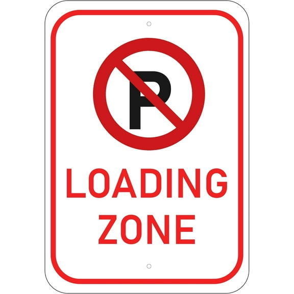 ADA CENTRAL SIGNS - Illegally Parkied Vehicles Will Be Towed Sign - ADA Compliant Digitally Printed Text Wall Signs  Loading Zone, Security, Towed Sign - Aluminum - Red on White - 12" x 18"