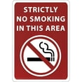 thumbnail image 1 of ADA CENTRAL SIGNS - Strictly No Smoking In This Area Sign - ADA Compliant Digitally Printed Text Wall Sign - Smoke-Free Area Signs for Offices, Businesses, Hotels & Restaurants - Plastic 5” x 3.5”, 1 of 7