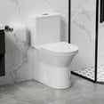thumbnail image 1 of ADA Compliant 17" Comfort Height Toilet with Dual Flush Technology, WaterSense Certified, Rimless Bowl & Soft-Close Seat, 12" Rough-In, Gloss White, 1 of 9