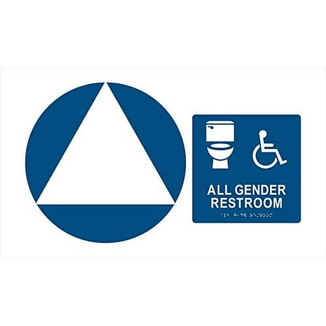 ADA Compliant ALL GENDER RESTROOM Sign Bundle Door and Wall Sign