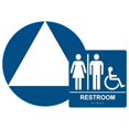 ADA Compliant All Gender Unisex Restroom Sign Set of two, Door and