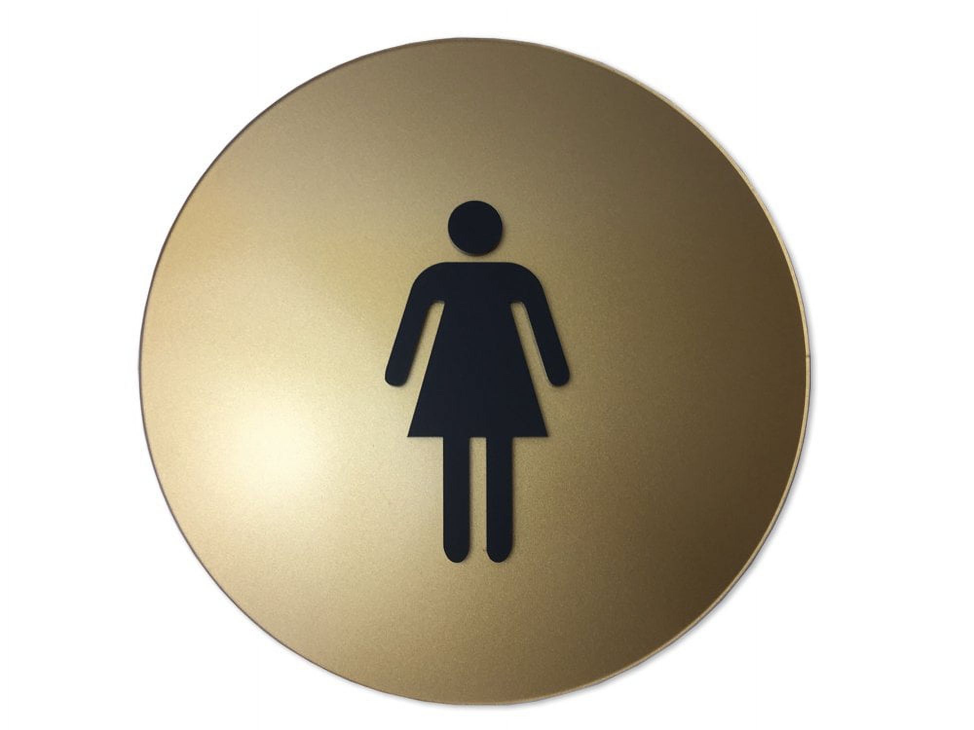 ADA Compliant, Title 24 Restroom Signs Matte Black/Metallic (Women