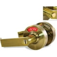 thumbnail image 1 of ADA Door Lock with Indicator in Antique Brass - Left-Handed, 1 of 8
