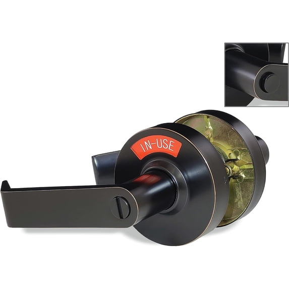 ADA Door Lock with Indicator in Oil Rubbed Bronze - Left-Handed