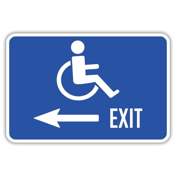 ADA Exit Metal Sign Size: 16 x 12 Inch