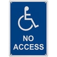 thumbnail image 1 of ADA No Access Sign - 8"x12" OSHA Compliant Accessibility Sign, Weatherproof Plastic UV Resistant, Easy-to-Read Signage, 1 of 6