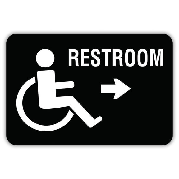 ADA Restroom Metal Sign Size: 16 x 12 Inch