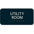 thumbnail image 1 of ADA SIGNS - Utility Room Sign with Braille for Your Business, 4x8 Inch, ADA Compliant, Indoor or Outdoor, Easy Installation, Made in the , Black, 1 of 7