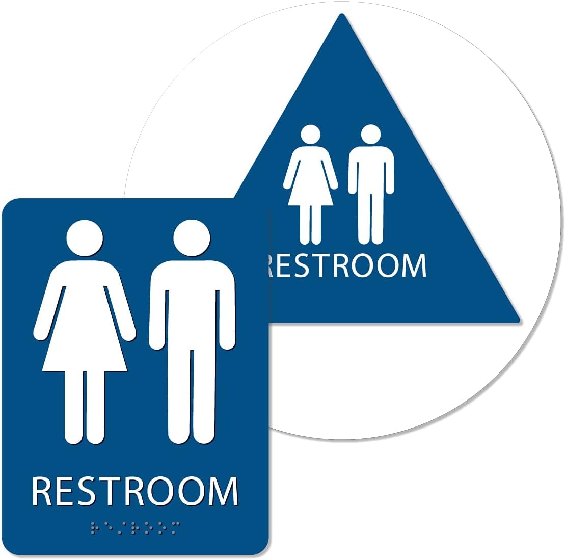 ADA Signs Unisex Bathroom Sign Wall And Door Bundle 100 ADA
