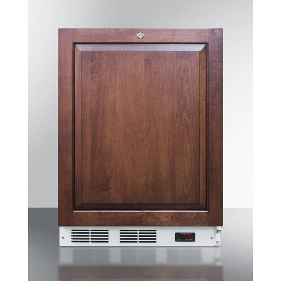 ADA compliant built-in medical all-freezer with lock, capable of -25 C operation; door accepts fully overlay panels