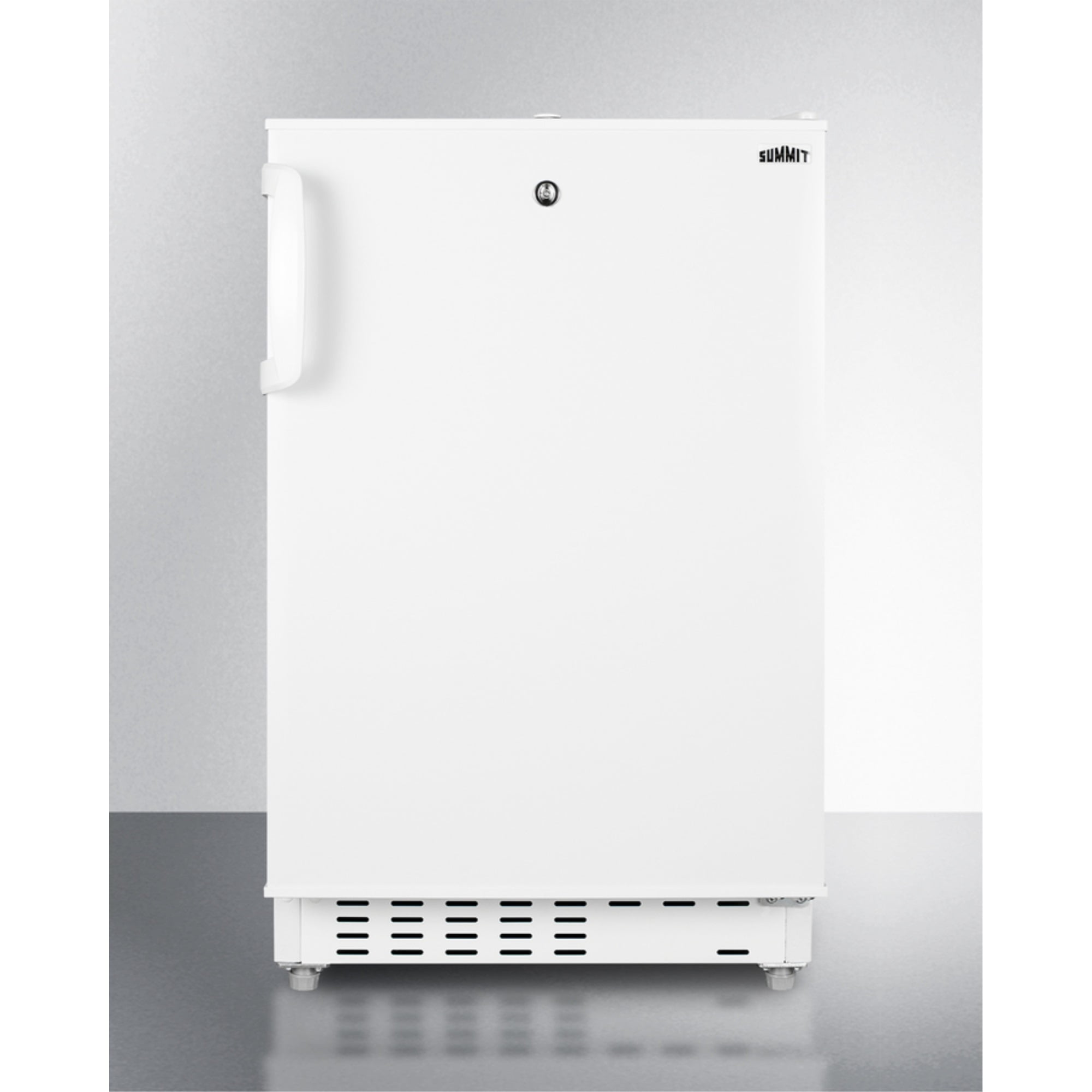 ADA compliant built-in or freestanding 20 Inches wide refrigerator-freezer for residential use with lock