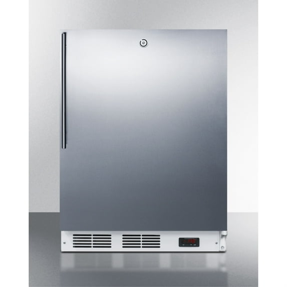 Accucold VT65MLSSHVADA 24 in. Wide ADA Height -25 deg C Manual Defrost All Freezer with Lock, Stainless Steel