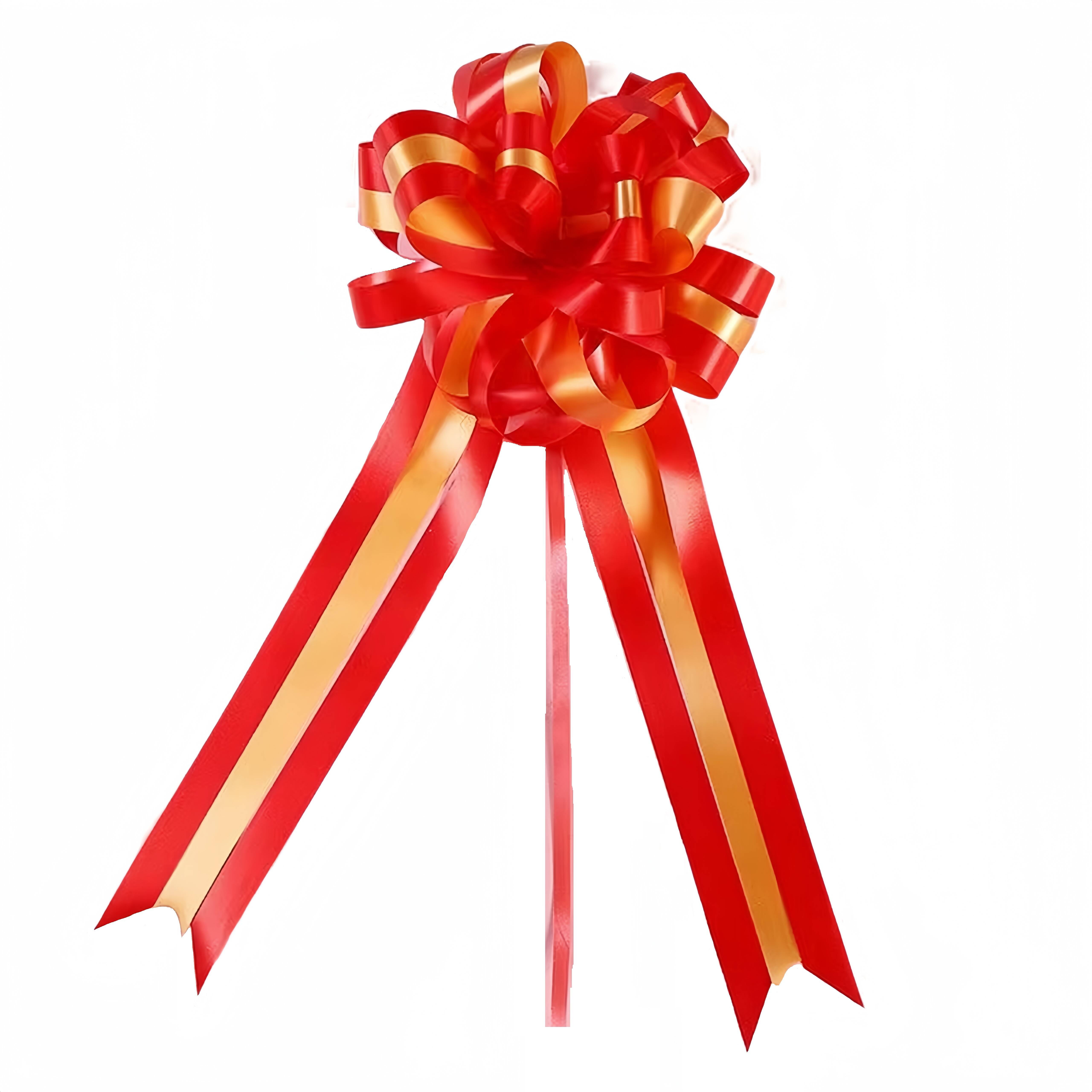 ADAC 6 Pieces Big Red Bows For Gifts Car Bow Gift Wrapping Bows Pull