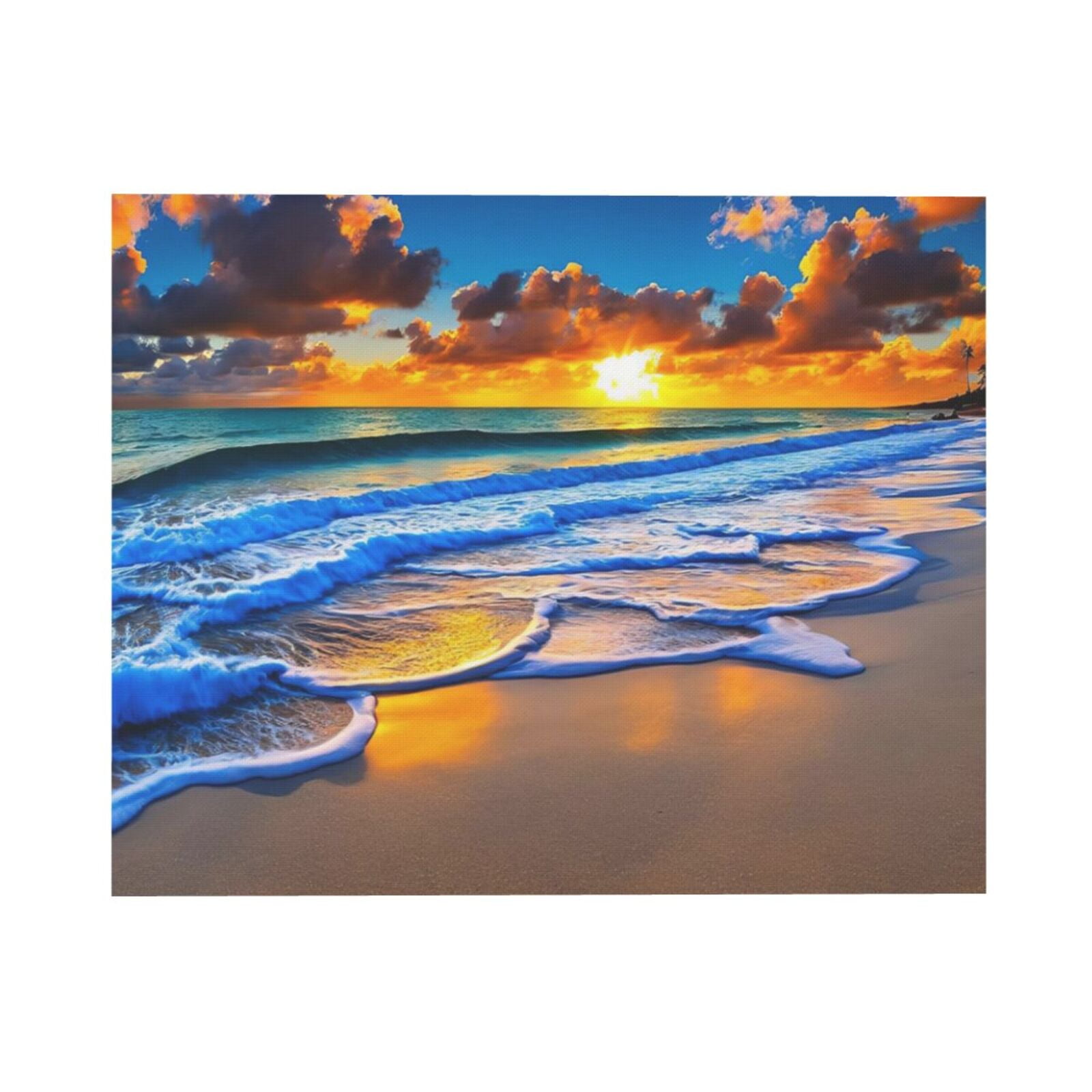 ADALE 1 Pcs Wall Decor Beach Ocean Pictures Sunrise Over The Beach adale-1-pcs-wall-decor-beach-ocean-pictures-sunrise-over-the-beach