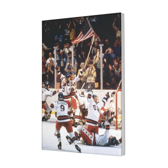 ADALE 1980 OLYMPIC HOCKEY MIRACLE ON ICE OLYMPIC Canvas Art Poster And Wall Art Decor Posters Framed 16x20 Inch