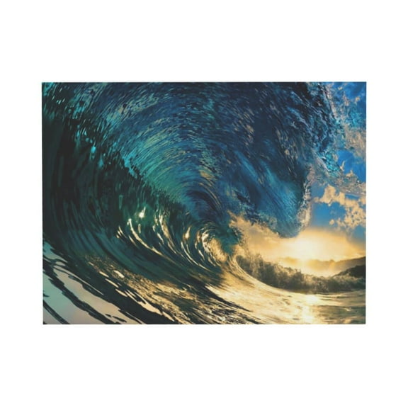 ADALE Abstract Beach Path Artwork Picture: Coastal Painting Ocean Canvas Wall Art for Living Room Unframed 24x20 Inch