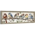 thumbnail image 1 of ADALE Abstract Birds Canvas Wall Art: Colorful Birds on Wire Picture Sparrow Painting Artwork for Living Room Framed 12x18 Inch, 1 of 6