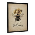 thumbnail image 1 of ADALE Bee Happy Vintage Black Framed Canvas Prints Wall Art Bee Yourself Cute Animal Canvas Picture Decor for Living Room Bedroom Office Black Framed 20x16 Inch, 1 of 6