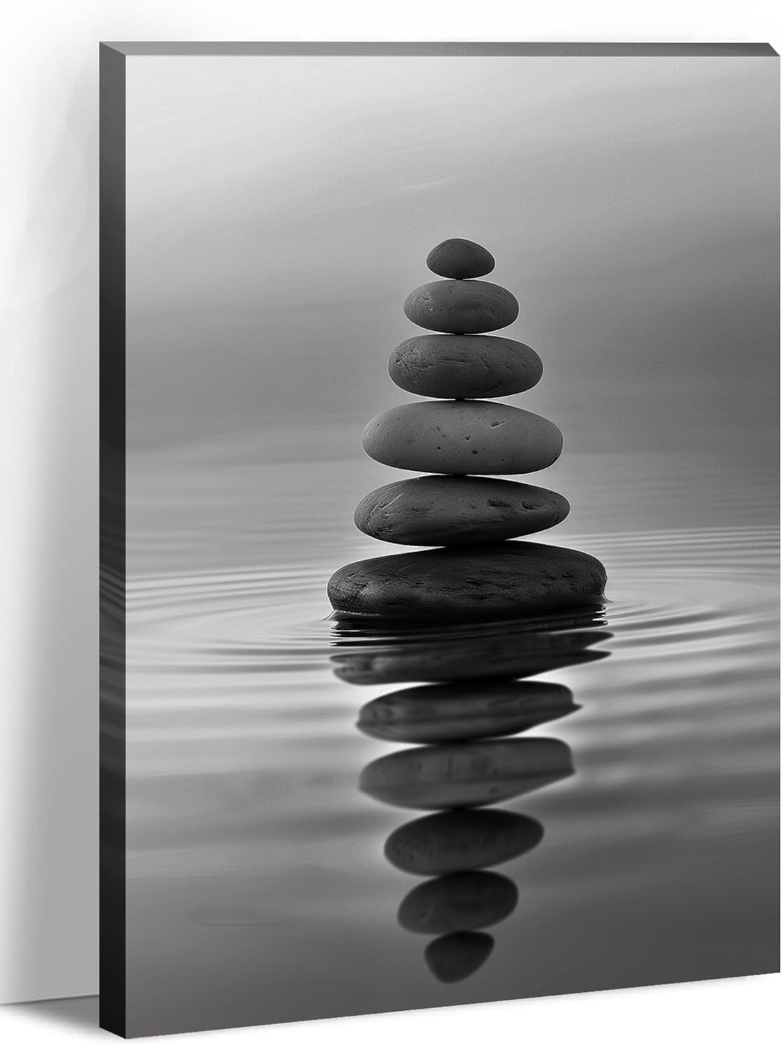 ADALE Black and White Zen Wall Art Spa Stones in Water Pictures Zen ...
