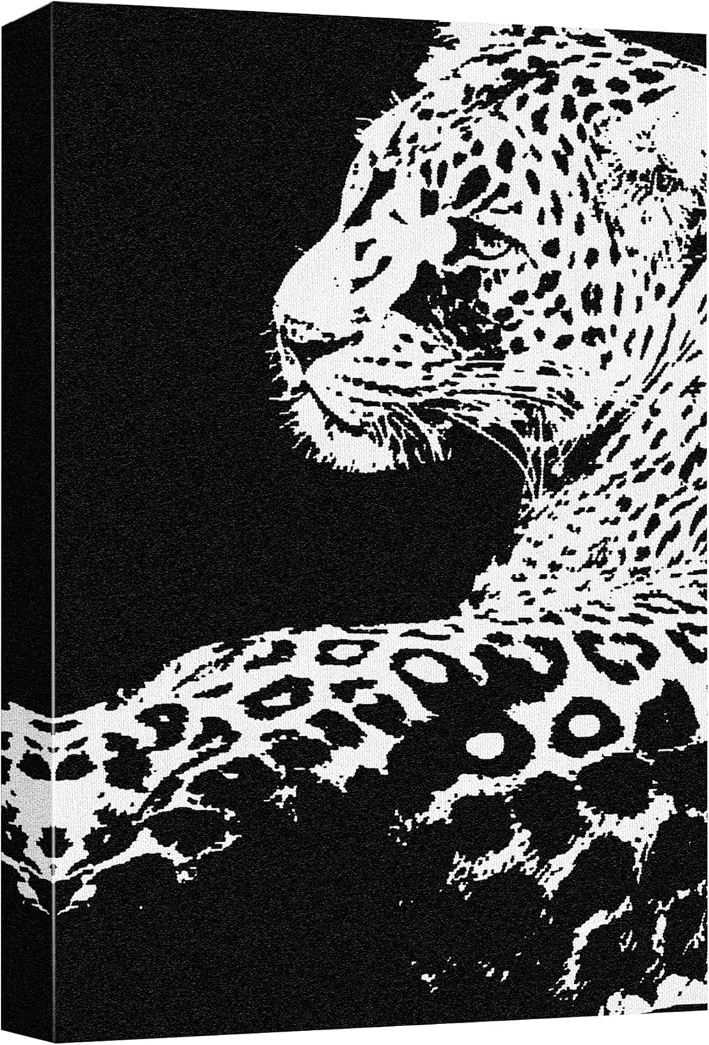 ADALE Canvas Print Wall Art Watercolor African Jungle Tiger Close Up