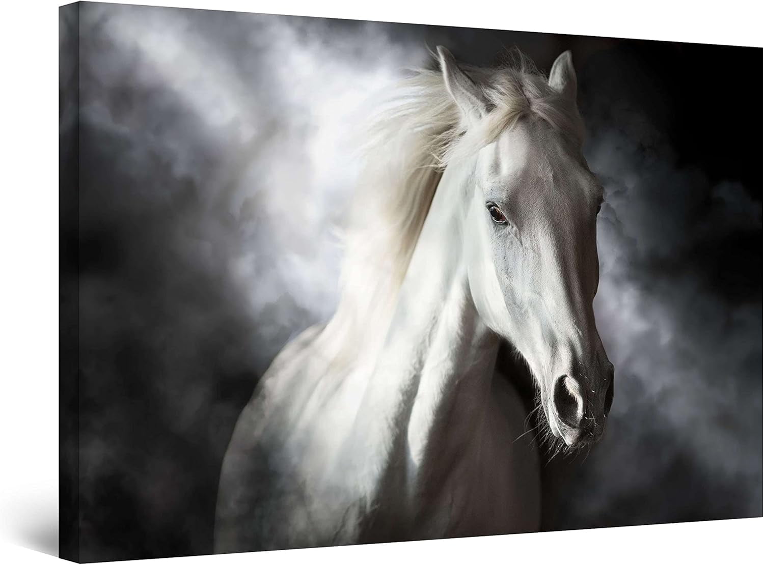 ADALE Canvas Wall Art Decor Horses Running in the Sand Animal Painting