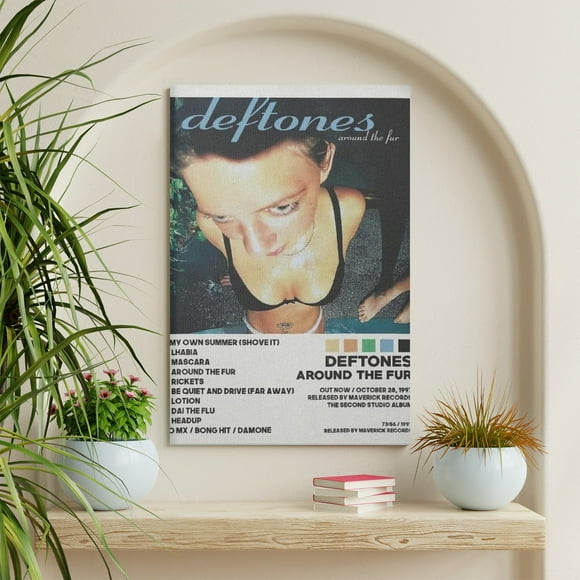 ADALE Deftones Around The Fur Canvas Print Home Decorations Posters for Room Aesthetic Wall Art Poster Framed 16x20 Inch