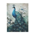 thumbnail image 1 of ADALE Elegance Peacock Canvas Wall Art Animal Painting Print Vintage Blue Peacock and White Floral Picture Artwork Decor Frame (Peacock - 1, 24.00" x 36.00") Unframed 11x14 Inch, 1 of 7