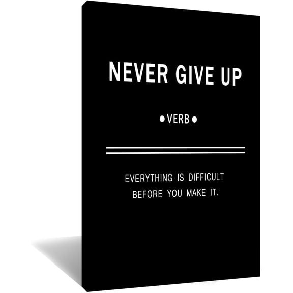 ADALE Inspirational Canvas Wall Art Small Cat And Big Lions Mindset is Everything Painting Cute Animal Poster Prints Wall Pictures for Living Room Home Decor Office Framed 8x10 Inch