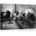 thumbnail image 1 of ADALE Inspirational Wall Art Tiger Canvas Mindset is Everything Decor Cat Paintings Motivational Poster Framed & Easy Hang Prints Decorations for Office Living Room Framed 8x10 Inch, 1 of 6