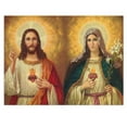 thumbnail image 1 of ADALE Jesus and Mary POSTER print Sacred Heart of Jesus and Virgin Mary painting Religious Artwork Catholic pictures Christian Holy Wall Art Decor Unframed 12x18 Inch, 1 of 5