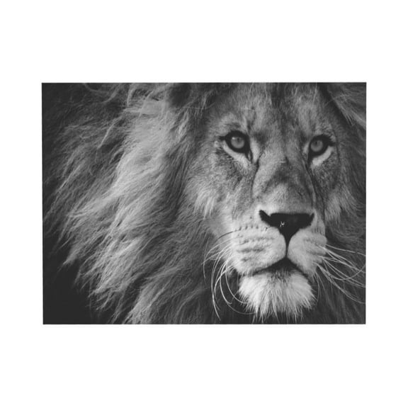 ADALE Modern Giclee Canvas Prints Wall Art Stretched Artwork Black and White Lion Pictures Wall Art for Bedroom Living Room Home Decorations Office Wall Décor Unframed 8x10 Inch