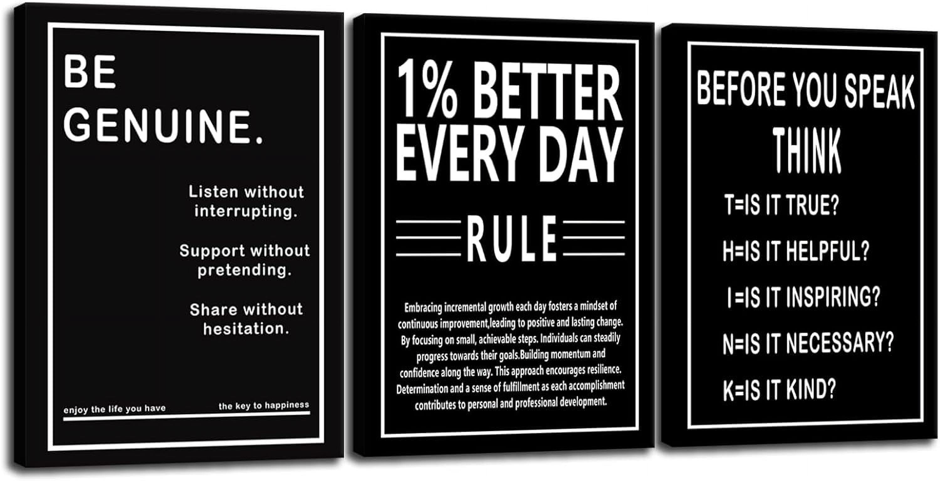 ADALE Motivational Canvas Wall Art Money Never Sleeps Verb Painting ...