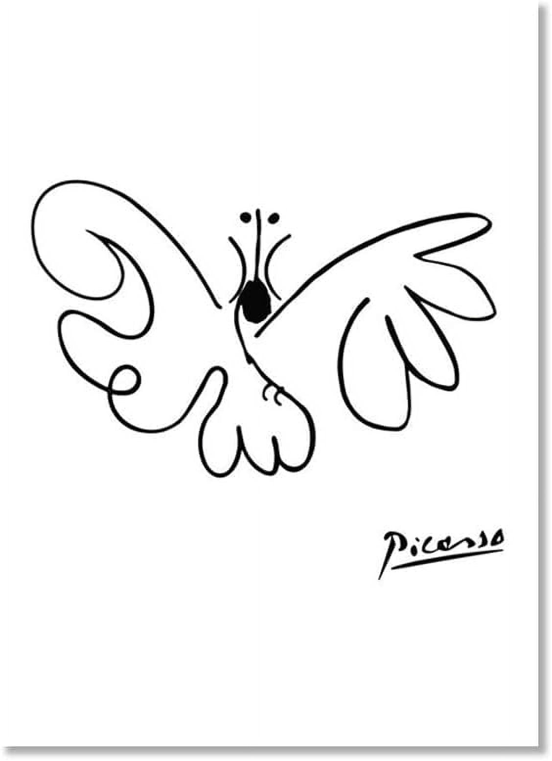 Adale picasso painting abstract animals sketch print on canvas dog cat