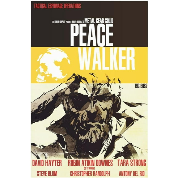 ADALE Poster Peace - Metal Gear Solid Peace Walker-Unframed Oil Painting Reproduction Canvas Wall Art for Living Room Home Decor Unframed 18x12 Inch